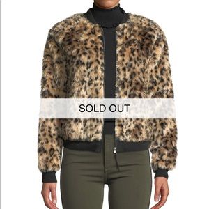 Black orchid leopard bomber